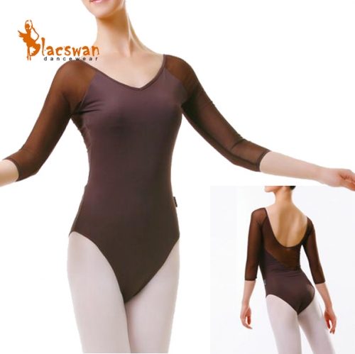 Adult Mesh 3/4 Sleeve Leotard