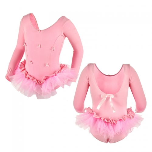 Child Bowknot Long Sleeve Tutu