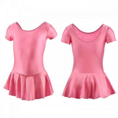 Child Short Sleeve Skirted Leotard