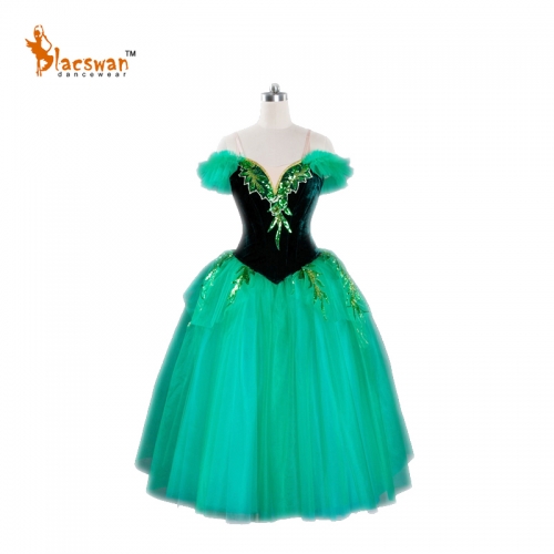 Green Esmeralda Dance Costume Romantic Tutu