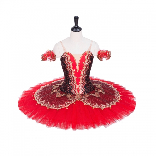 Red Don Quixote Ballet Costume for Kids