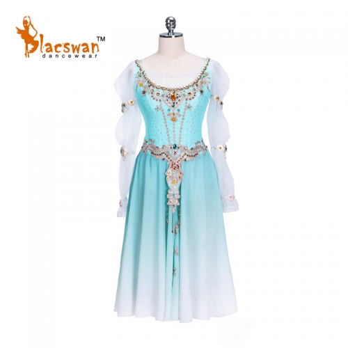 Romeo and Juliet Ballet Dress Fading Blue Stage Costume