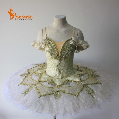 White and Gold Ballet Costume