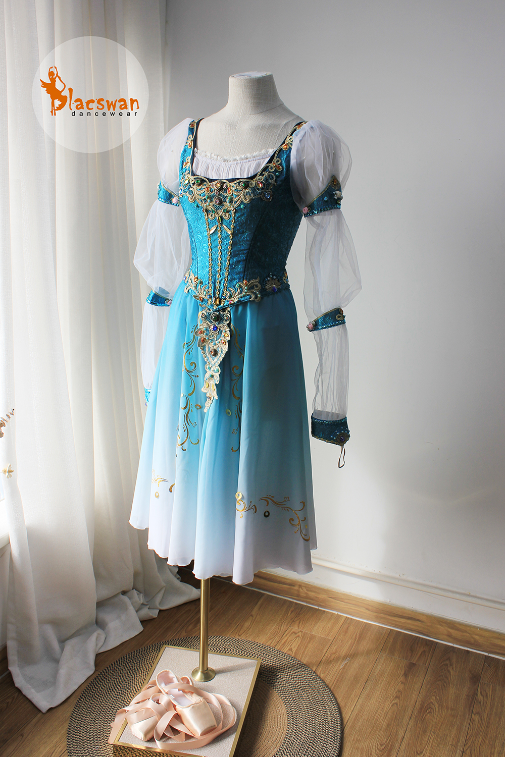 Romeo and Juliet Ballet Dress Fading Blue Stage Costume