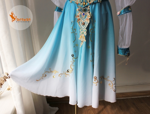 Romeo and Juliet Ballet Dress Fading Blue Stage Costume