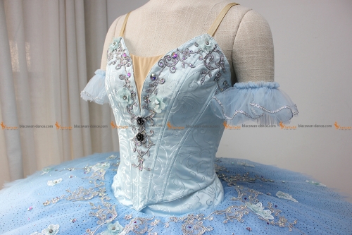 blue ballet dress Professional Fashion Design Kids Girls Performance Competition Light Blue Ballet Tutu