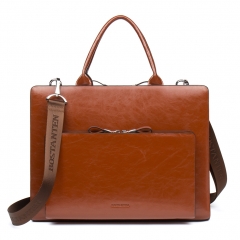 BOSTANTEN Leather Briefcase Shoulder Laptop Business Vintage Slim Bags for Men &amp; Women