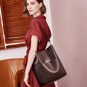 Women's Leather Designer Handbags Tote Purses Shoulder Bucket 