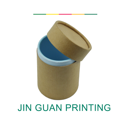 Custom high quality paper cardboard cylinder packaging round box with lid