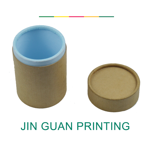Custom high quality paper cardboard cylinder packaging round box with lid