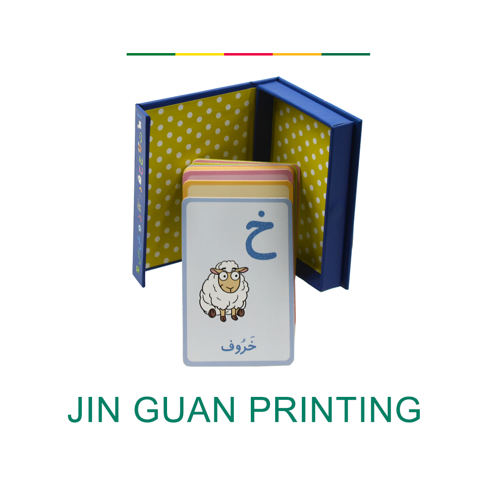High quality children flashcards with box printing