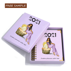 Low Moq 1-100Pcs Free sample Custom 2022-2023 hardcover monthly planner, calendar mother day monthly planner notebook