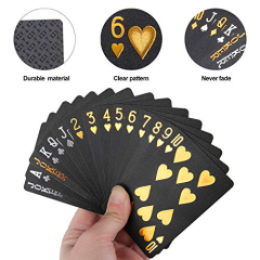 24k Gold Playing Card Poker Game Deck Gold Leaf Poker Suit Plastic Magic Waterproof Deck Of Card Magic Water Gift Collection