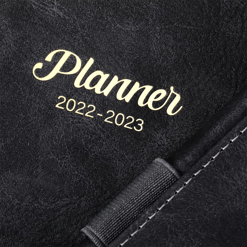 Custom A/C 2022 Planner 2022 2023 Weekly Monthly Planner 18 Month Planner with Leather Cover Pen Holder Calendar Stickers