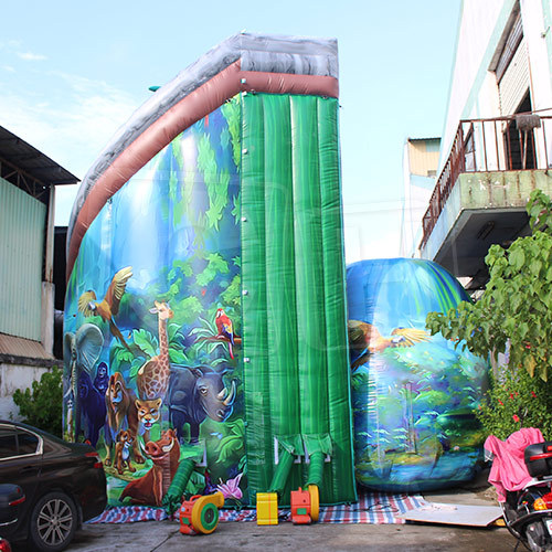 CH Large inflatable coconut trees rotate water slide