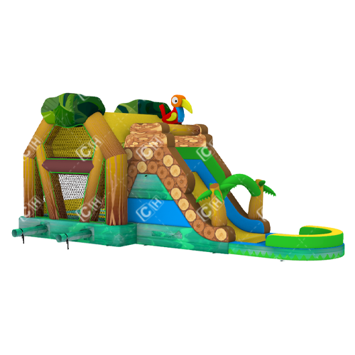 CH New Design Animal Theme Inflatable Jumping Bouncer Combo With Water Slide With Swimming Pool For Kids