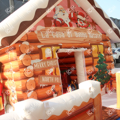 CH Festival Christmas Cartoon House Elk Sled Santa's Home Inflatable House Tent