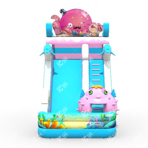 CH Inflatable Supplier Ocean World Inflatable Dry Slide Children And Adults Giant Inflatable Slide