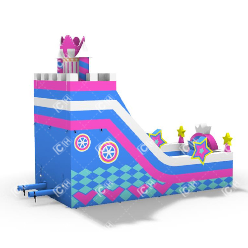 CH PVC Inflatable Carnival Lovely Castle Dry Slide For Rental