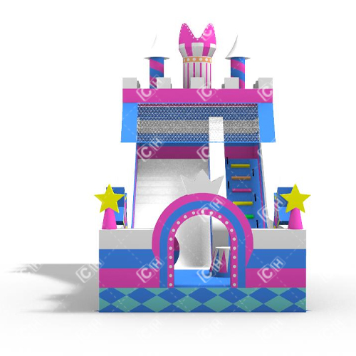 CH PVC Inflatable Carnival Lovely Castle Dry Slide For Rental