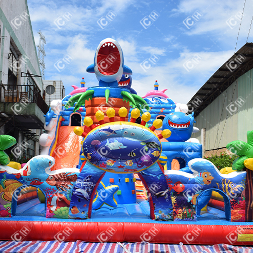 CH Jumping Inflatable Castle Bouncer Sea Animal Inflatable Castle Bounce House For Rent