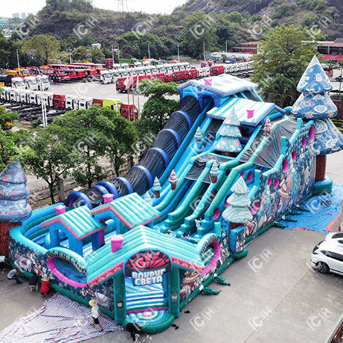 CH Customized Large Children's Big Inflatable Snow Theme Park Inflatable Fun City Park
