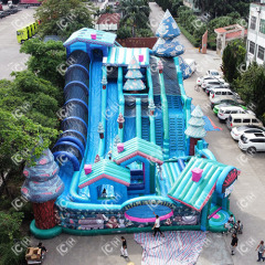 CH Customized Large Children's Big Inflatable Snow Theme Park Inflatable Fun City Park