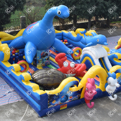 CH Inflatable Children Jumping Bouncy Castle Ocean Animals Inflatable Castle