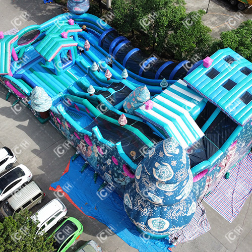 CH Customized Large Children's Big Inflatable Snow Theme Park Inflatable Fun City Park