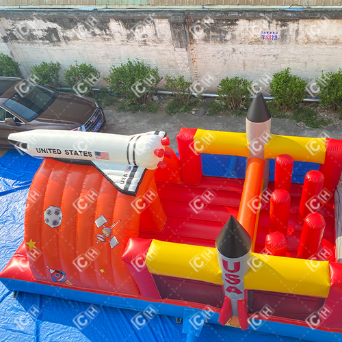 CH Factory Direct Sales Indoor Huge Rocket Events Adults Inflatable Obstacle Course For Hire