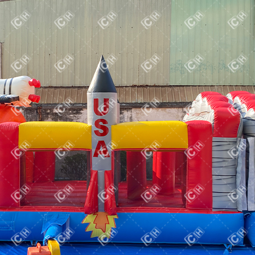 CH Factory Direct Sales Indoor Huge Rocket Events Adults Inflatable Obstacle Course For Hire