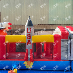 CH Factory Direct Sales Indoor Huge Rocket Events Adults Inflatable Obstacle Course For Hire