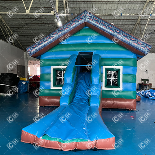 CH Custom Commercial Inflatable Snow Bouncer House With Slide Inflatable Tent