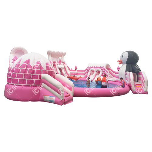 Pink Ice and Snow World Polar Bear Mobile Pool Park