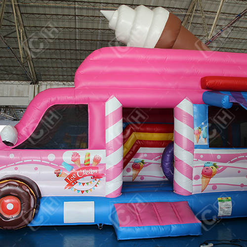 CH Latest Design Inflatbale Ice Cream Car Castle Children Favorite Ice Cream Inflatable Bouncer