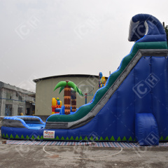 CH Palm Tree Theme Water Slide Backyard Kids Large Inflatable Water Slide Giant Pool Inflatable Water Slide For Adults