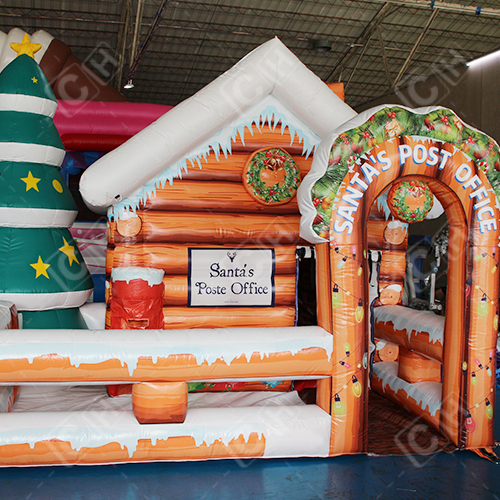 CH Christmas Post Office Inflatable Bouncer House Party Inflatable Christmas Bouncer
