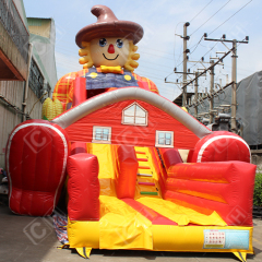 CH Giant Originality Design Orange And Yellow Farm Scarecrow Inflatable Slide