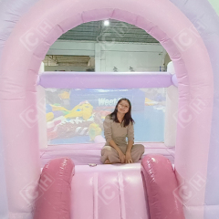 CH Cute Romantic Pink Inflatable Wedding Bouncer White Inflatable Bouncer For Events