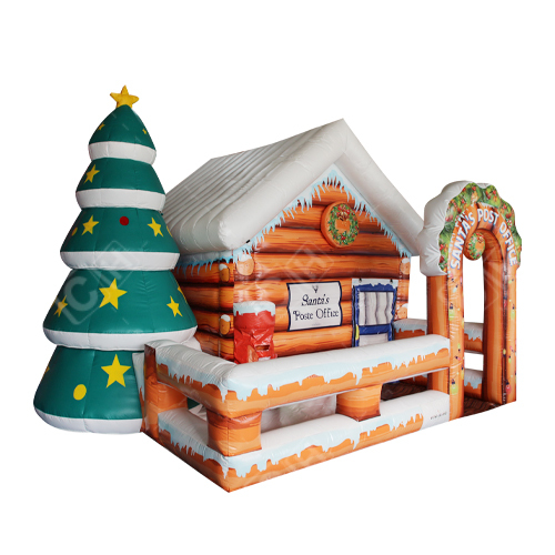 CH Christmas Post Office Inflatable Bouncer House Party Inflatable Christmas Bouncer