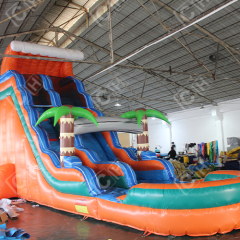 CH Commercial Garden Bouncers Jumping Inflatable Slide Castle Inflatable Water Slide With Pool For Rental