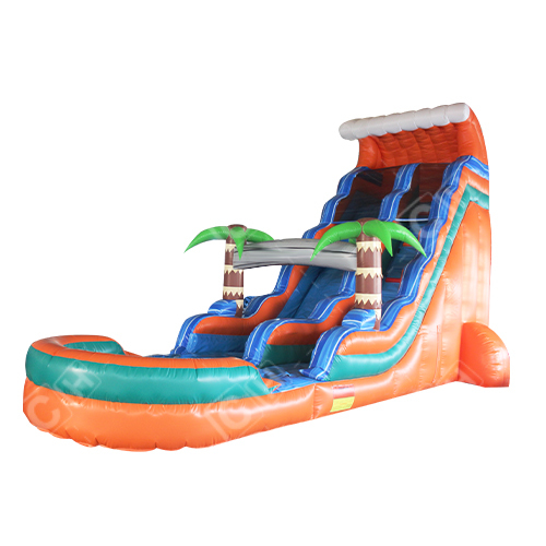 CH Commercial Garden Bouncers Jumping Inflatable Slide Castle Inflatable Water Slide With Pool For Rental