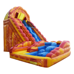 CH Hurricane Color Yellow And Orange Inflatable Adult Double Lane Slide Giant Inflatable Water Slides Prices