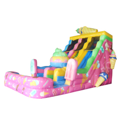 CH commercial Inflatable ice cream Slide ice cream water Slides with pool Inflatable ice colorful water slide for sale
