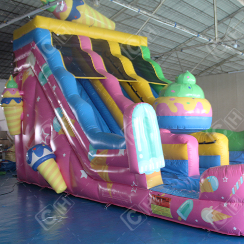 CH commercial Inflatable Ice Cream Slide Sweet Ice Cream Water Slides With Pool Inflatable Ice Colorful Water Slide For Sale