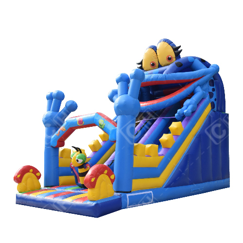Good quality Commercial New design Jungle Forest Frog Animal Inflatable Slide Inflatable Dry Slide