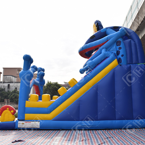 Good quality Commercial New design Jungle Forest Frog Animal Inflatable Slide Inflatable Dry Slide