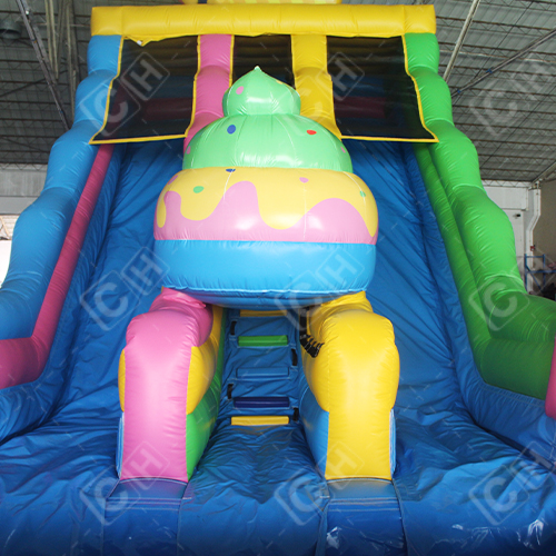 CH commercial Inflatable Ice Cream Slide Sweet Ice Cream Water Slides With Pool Inflatable Ice Colorful Water Slide For Sale