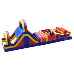 Commercial good quality inflatable obstacle course with jumping bounce house obstacle course combo dry slide for party business