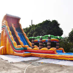 2023 Outdoor Huge Inflatable Slide Hurricane Yellow Color Inflatable Water Slide Adult Inflatable Water Slide